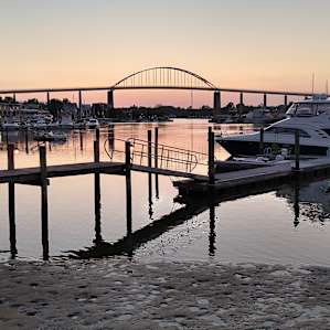 Chesapeake City harbor and bridge