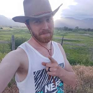 Selfie with the fantastic sunset