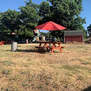This is one of the camp spots set by the big barn.