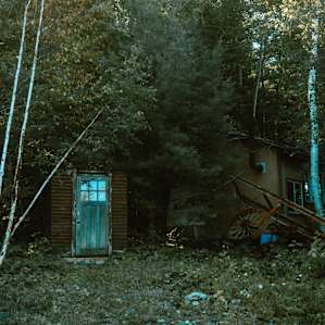 Dedicated outhouse for guests staying at the tent.