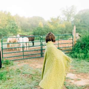 After your morning cup of coffee, greet the horses. There was a new foal on property with her wild mustang mama, and we enjoyed talking to her.