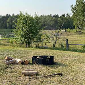 View from our spot out towards the farm.
