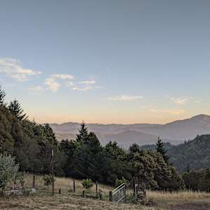 The view when you pull up to the property by the yurt