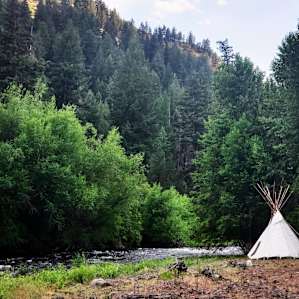 Campsite right on the river