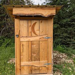 Cutest and cleanest pit toilet ever!