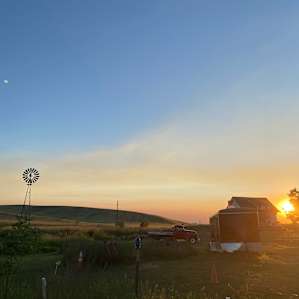 The sunset here is magnificent.