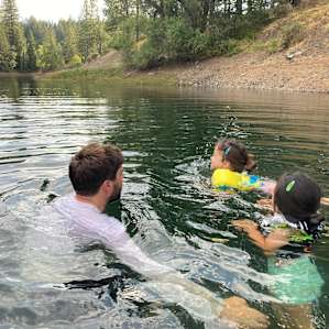 Rollins lake within 10 minutes of drive. The water level is quite high and water quality is amazing.