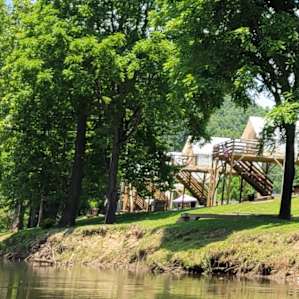 View of tents from river