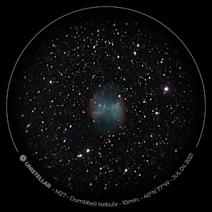 Dumbbell Nebula taken from the field in front.