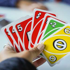 The host provided a couple of different card games.
