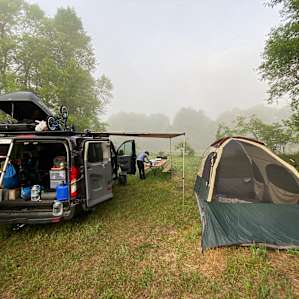 Tent camping on the Raccoon River