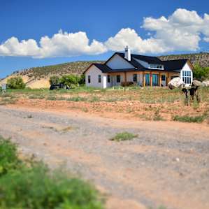 The host's home. Look for this house to the West after you've turned North.