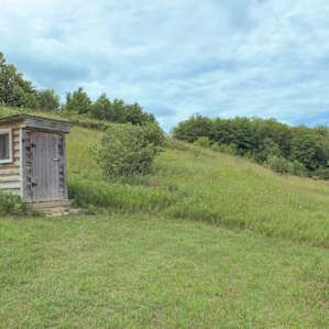 The outhouse, and the view around it.