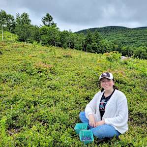 Wild blueberry field - this has been on my daughter's "bucket list" for a while now. 🙂