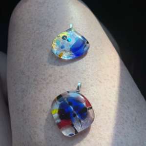 Cool fused glass pieces Nate taught us how to make