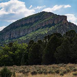 The entire clearing and surrounding area can be hiked an d explored. This is following the tire trails south of the camp into the tree line. There is a dirt road or path that may lead up the mountain a bit.