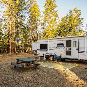 Ricky built this wonderful pad that was perfect for our trailer.