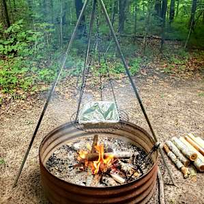 Making Stew over the tripod!
