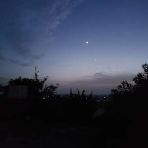 Night sky looking out tent
