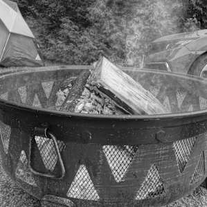 Campfire, tent, and car all in one spot, very convenient!