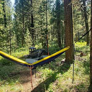 This campsite 1, to the left of the cabin.