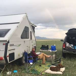 field to camp in after a rain shower