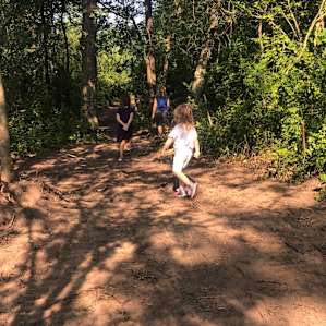 They starting dragging some new trails during our visit.