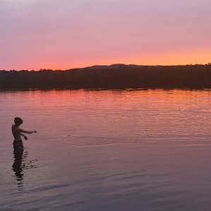 Sunset swim