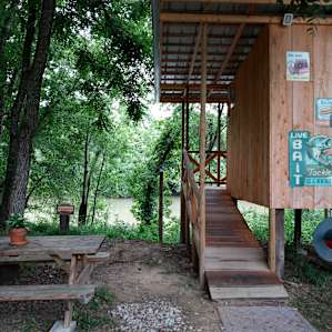 View of the river from the shack