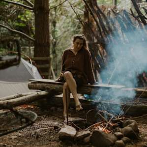 The bugs were thriving at this time of year between the muggy weather, lots of rain, and forest cover BUT the smokey fire helped clear the space almost immediately.