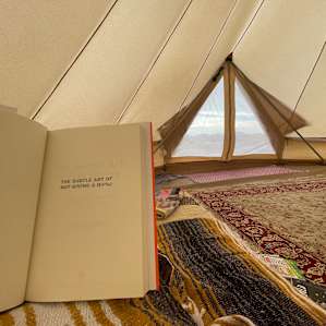 Cozy and ready for my new book