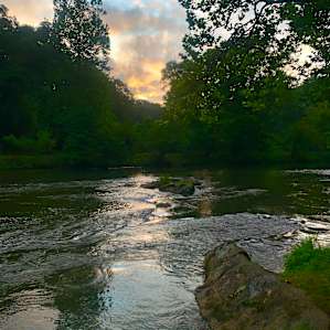 Sunrise from the site.