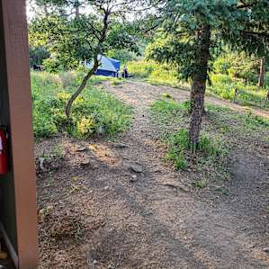Secluded campsite with kitchen