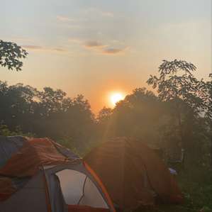 Beautiful view of the sunrise in the morning from the Zen Garden