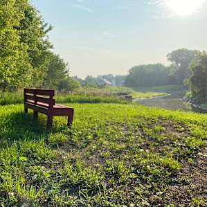 Greeted the morning along the river
