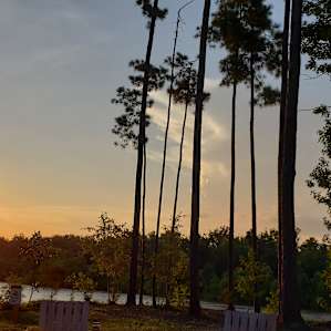 sunset at the campsite
