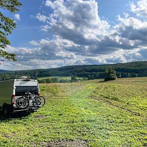 Looking out from the campsite