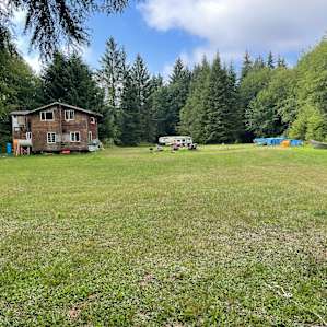 Looking from river across the whole property.