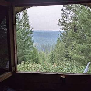 View from inside cabin