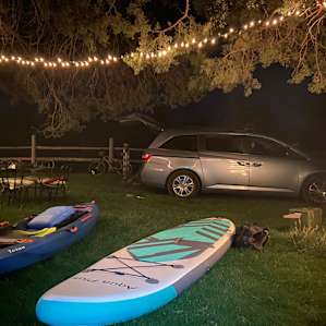 Secluded campsite on working ranch