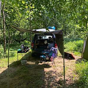 Rustic woods camping/RV field park