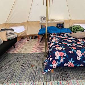 Theninside of our tent
