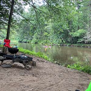 Fire by the creek