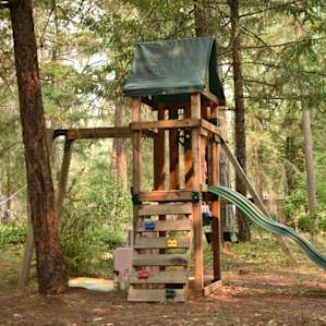 Play structure, right outside the cabin!