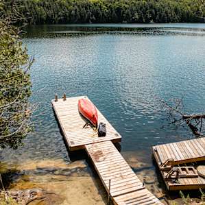 View of the dock from the upper deck.