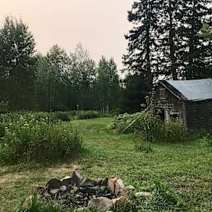 Fire pit & chicken house
