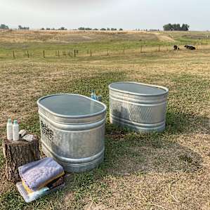 Again, the best bath is the cowboy bath