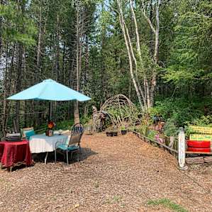hangout area near parking