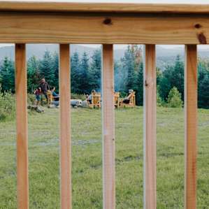 Shared firepit with stunning views