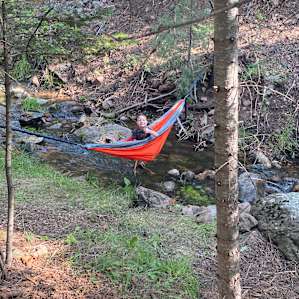 Our kids loved the creek- it’s perfect for letting the little ones wade in.